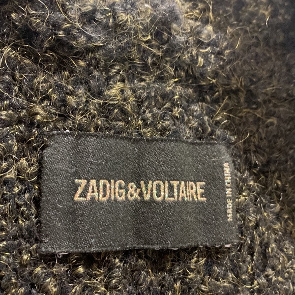 ZADIG & VOLTAIRE merino/mohair blend open cardigan pockets women’s size medium - Picture 3 of 11